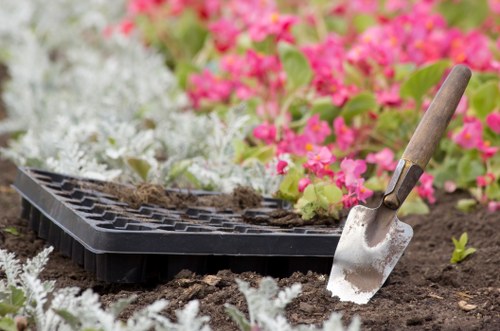 Inspection of a landscaped area during complaint review