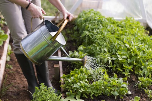 Green garden waste prepared for recovery and composting